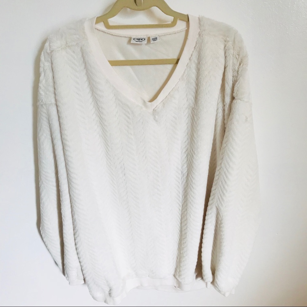SOLD! Cato Faux Fur Sweater